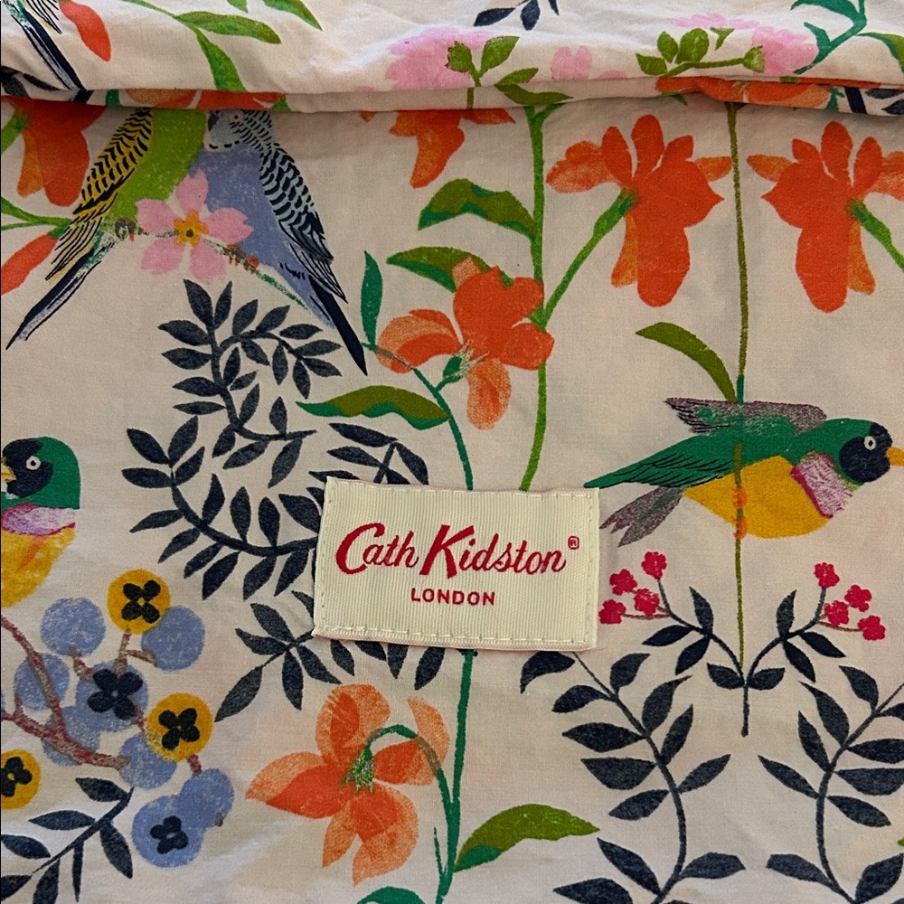 King Duvet set -Cath Kidston Vibrant Floral and Bird Print Fabric